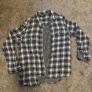 Madewell black and white plaid button up.